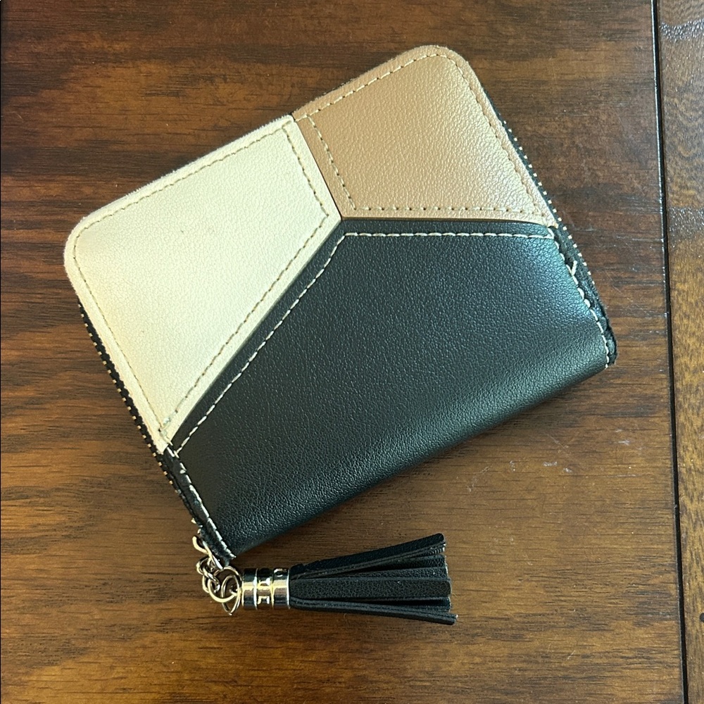 Tri-Color Wallet with Tassel